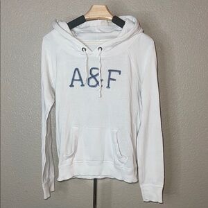 Abercrombie & Fitch White hooded Sweater